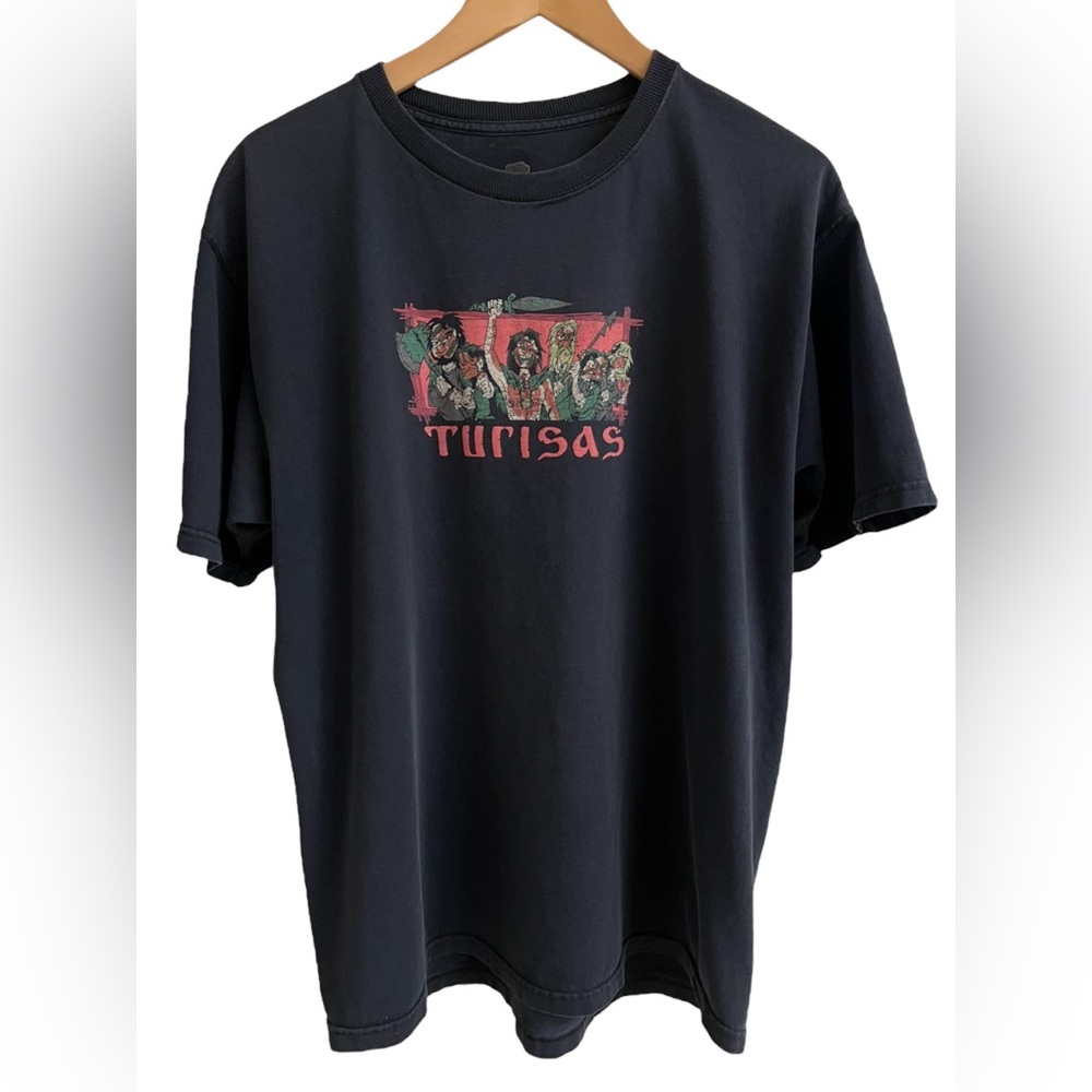 TURISAS‎ Finnish Metal Band Graphic Shirt 90s/ Y2K RARE Double-Sided w Warriors